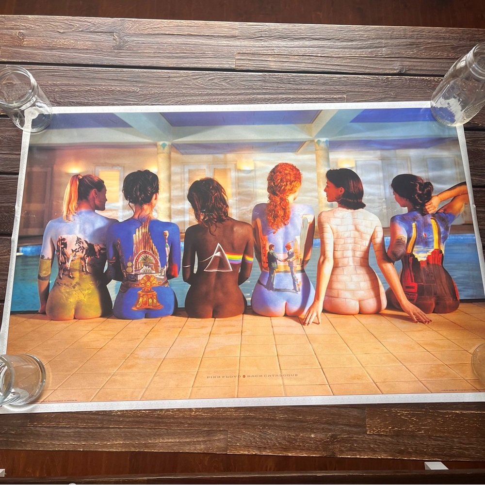 Pink Floyd Back Catalogue Colorful Ladies Sitting 2002 Vintage Original Poster
